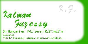 kalman fuzessy business card